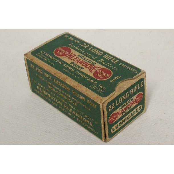 Remington Kleanbore Lubricated Box of 22 LR Ammunition - Hollow Point - Partial Box Remington Kleanbore Lubricated Box of 22 LR Ammunition - Hollow Point - Partial Box