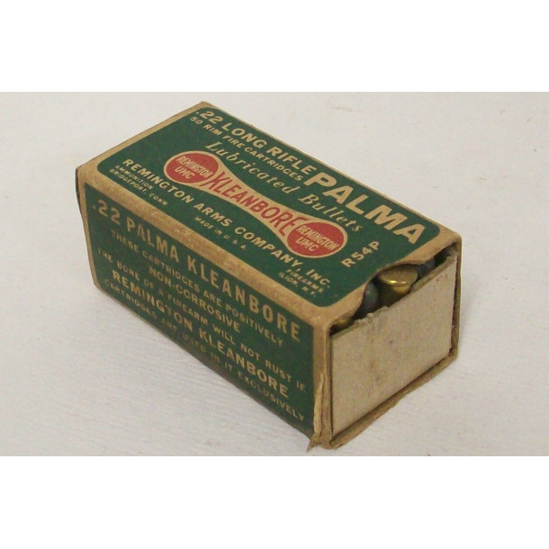 Remington Kleanbore Palma Lubricated Box of 22 LR Ammunition - Partial Box