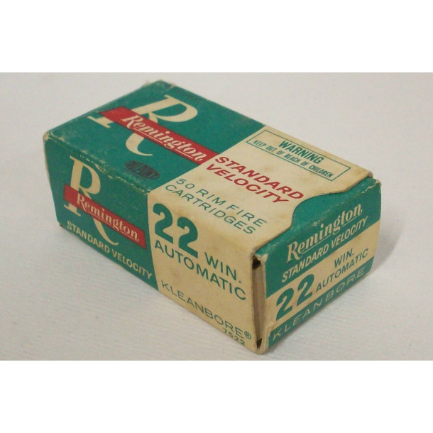 Remington Kleanbore Box of 22 Win. Automatic Ammunition Remington Kleanbore Box of 22 Win. Automatic Ammunition