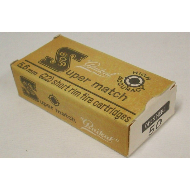 Russian Baikal Super Match Box of 5.6mm (.22) Short Ammunition
