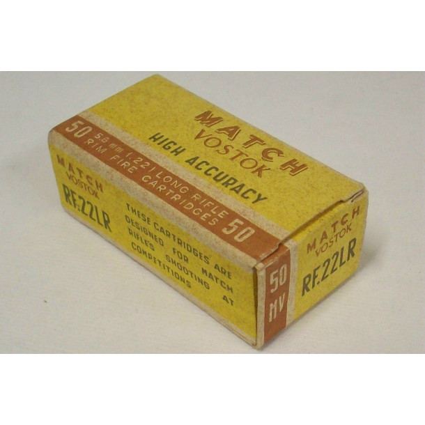 Russian Match Vostok Box of 22 LR Ammunition Russian Match Vostok Box of 22 LR Ammunition
