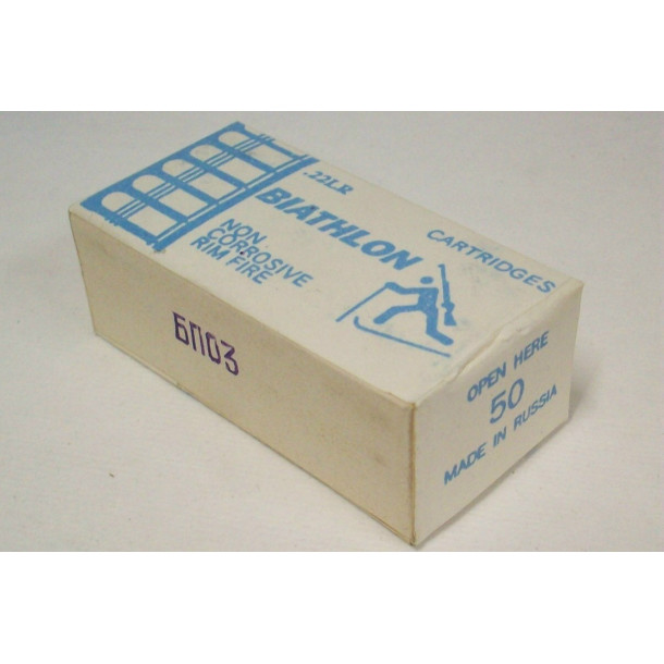 Russian Biathlon Box of 22 LR Ammunition Russian Biathlon Box of 22 LR Ammunition
