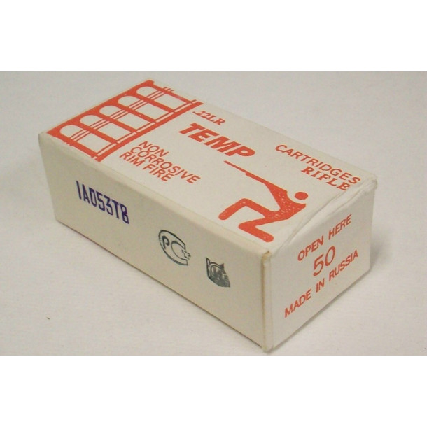 Russian Temp Box of 22 LR Ammunition Russian Temp Box of 22 LR Ammunition