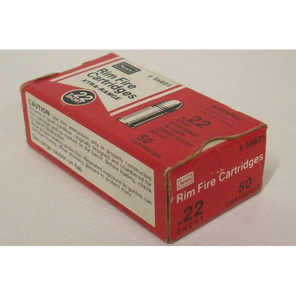 Sears Xtra-Range Box of 22 Short Ammunition