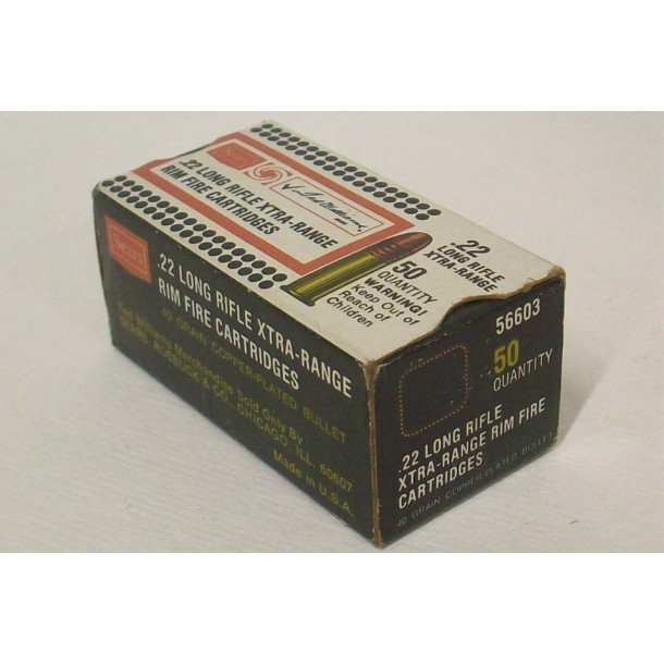 Sears Ted Williams Xtra-Range Box of 22 LR Ammunition Sears Ted Williams Xtra-Range Box of 22 LR Ammunition