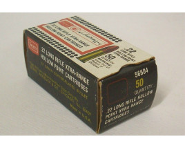 Sears Ted Williams Xtra-Range Box of 22 LR Ammunition - Hollow Point - Partial Box