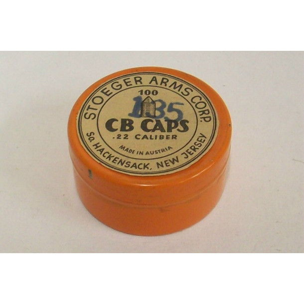 Stoeger Arms Corp. Tin of 22 CB Caps - Partial Tin Stoeger Arms Corp. Tin of 22 CB Caps - Partial Tin