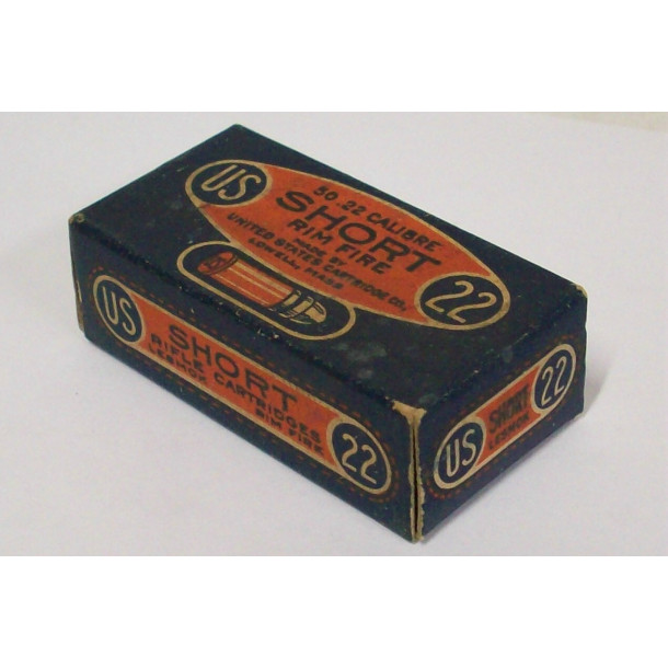 U.S. Cartridge Co. Lesmok Box of 22 Short Ammunition U.S. Cartridge Co. Lesmok Box of 22 Short Ammunition