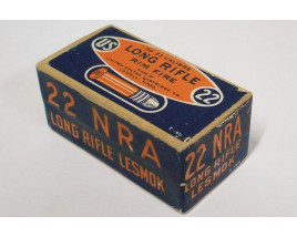 U.S. Cartridge Co. NRA Lesmok Half-Split Two Piece Box of 22 LR Ammunition U.S. Cartridge Co. NRA Lesmok Half-Split Two Piece Box of 22 LR Ammunition