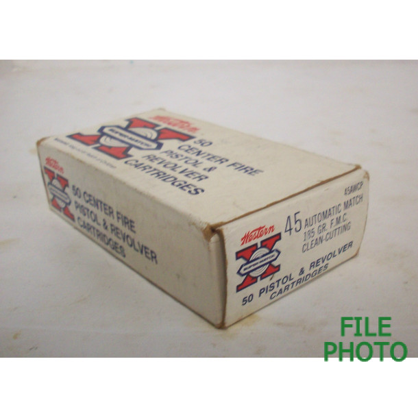 Western Box of 45 Automatic Match Ammunition