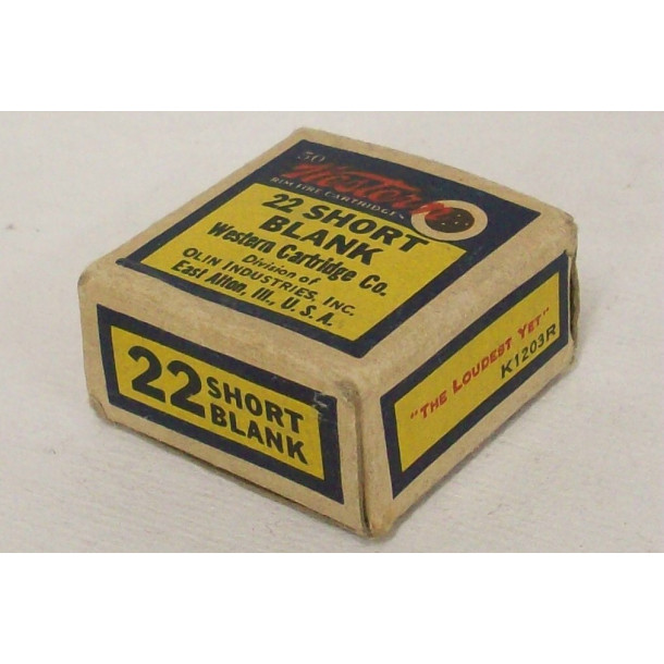 Western Box of 22 Short Blank Cartridges Western Box of 22 Short Blank Cartridges