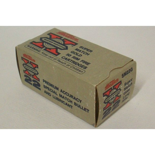 Western Super-Match Gold Box of 22 LR Ammunition Western Super-Match Gold Box of 22 LR Ammunition
