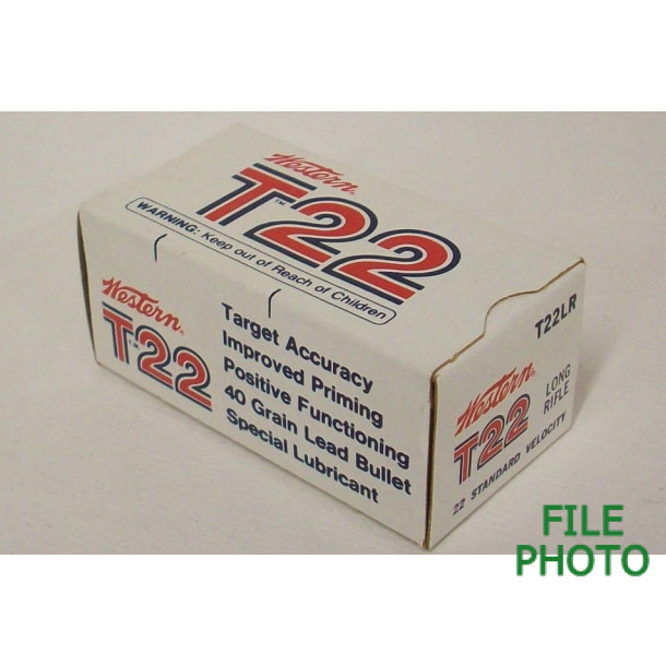 Western T22 Box of 22 LR Ammunition - Partial Box