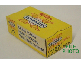 Western Super-Match Pistol Match Box of 22 Short Ammunition Western Super-Match Pistol Match Box of 22 Short Ammunition