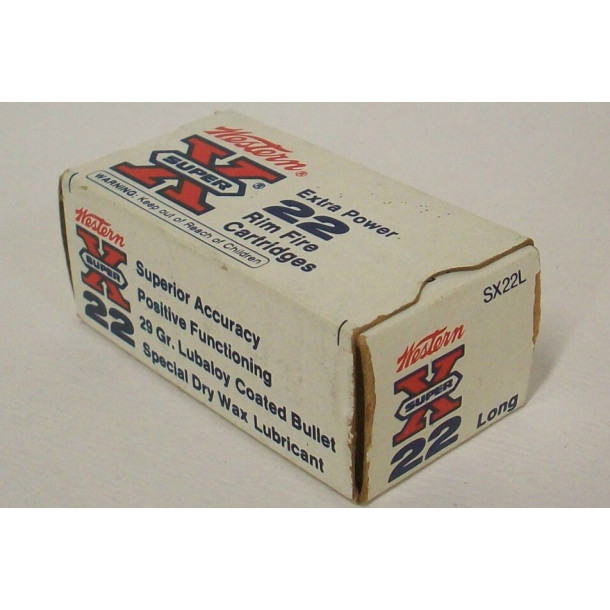 Western Super-X Box of 22 Long Ammunition Western Super-X Box of 22 Long Ammunition