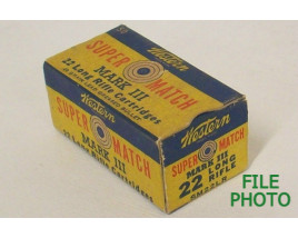 Western Super-Match Mark III Box of 22 LR Ammunition Western Super-Match Mark III Box of 22 LR Ammunition