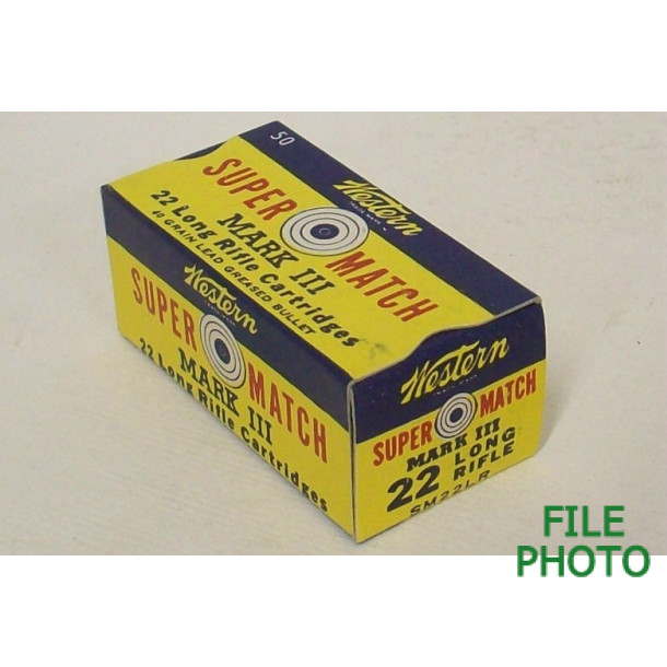 Western Super-Match Mark III Box of 22 LR Ammunition Western Super-Match Mark III Box of 22 LR Ammunition