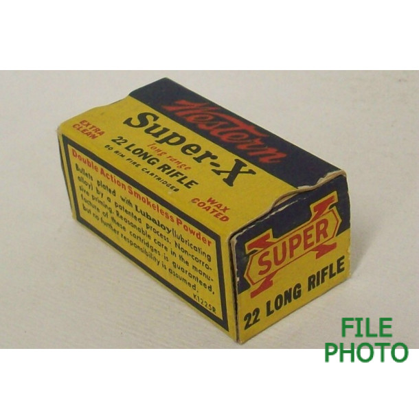 Western Super-X Box of 22 LR Ammunition - Partial Box