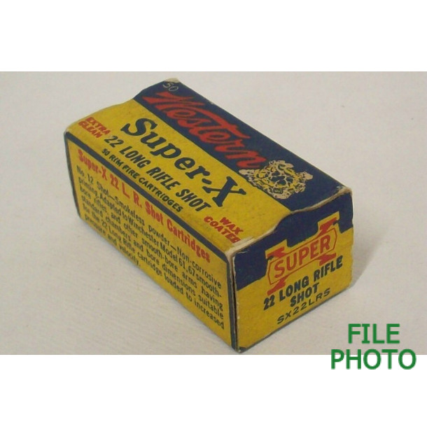 Western Super-X Box of 22 LR Ammunition - No. 12 Shot Western Super-X Box of 22 LR Ammunition - No. 12 Shot