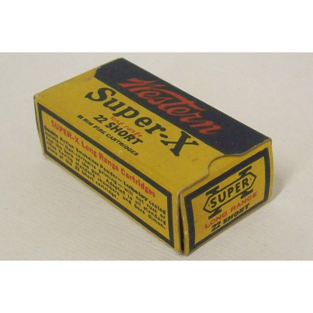 Western Super-X Box of 22 Short Ammunition - Partial Box