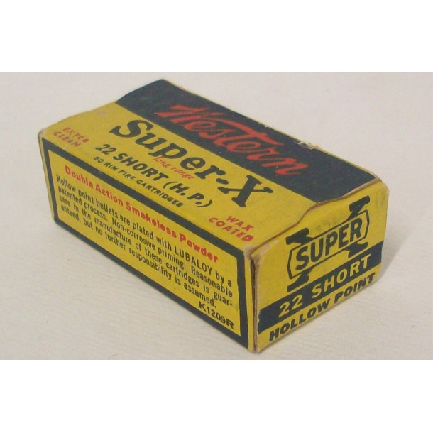 Western Super-X Box of 22 Short Ammunition - Hollow Point Western Super-X Box of 22 Short Ammunition - Hollow Point