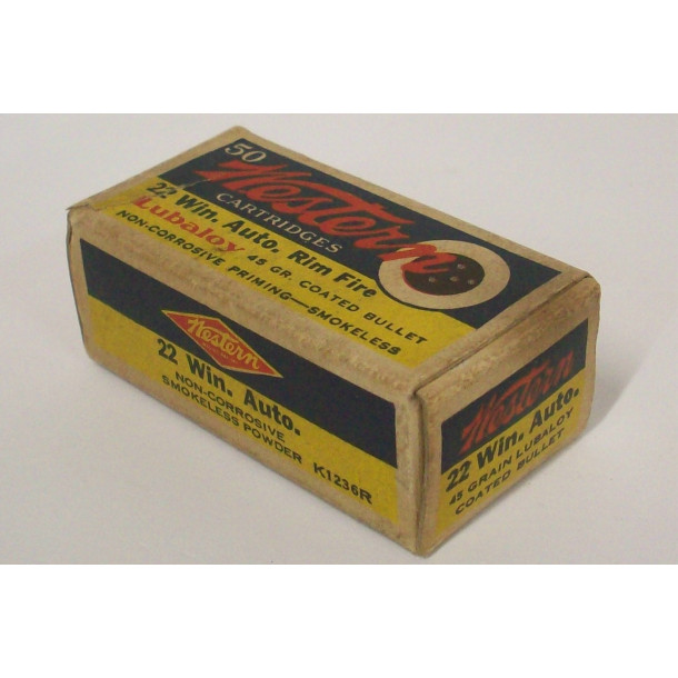 Western Bullseye Lubaloy Box of 22 Win. Auto. Ammunition