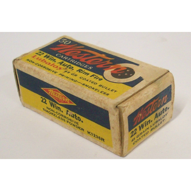 Western Bullseye Lubaloy Box of 22 Win. Auto. Ammunition - Partial Box Western Bullseye Lubaloy Box of 22 Win. Auto. Ammunition - Partial Box
