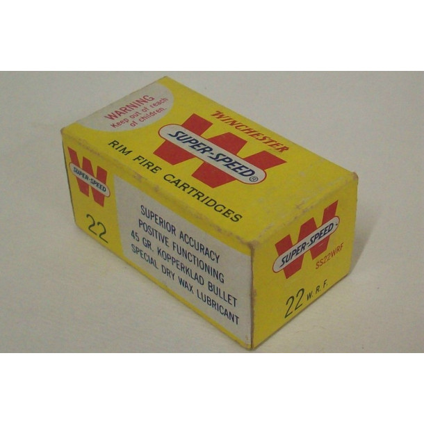 Winchester Super-Speed Box of 22 W.R.F. Ammunition - Partial Box Winchester Super-Speed Box of 22 W.R.F. Ammunition - Partial Box