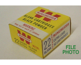 Winchester Box of 22 Short Blank Cartridges - Partial Box Winchester Box of 22 Short Blank Cartridges - Partial Box