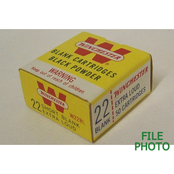 Winchester Box of 22 Short Blank Cartridges - Partial Box