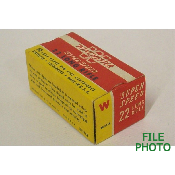 Winchester Super Speed Box of 22 LR Ammunition - Partial Box