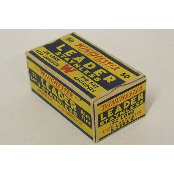 Winchester Leader Staynless Box of 22 Long Ammunition Winchester Leader Staynless Box of 22 Long Ammunition