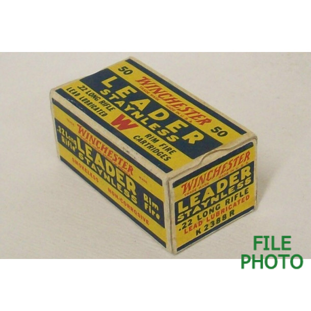 Winchester Leader Staynless Box of 22 LR Ammunition Winchester Leader Staynless Box of 22 LR Ammunition