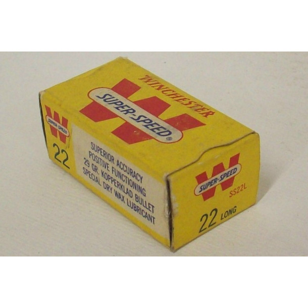 Winchester Super-Speed Box of 22 Long Ammunition - Partial Box