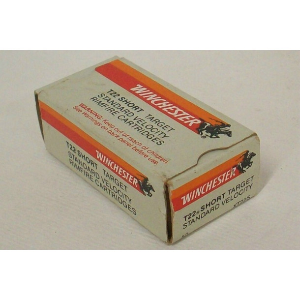 Winchester T22 Target Box of 22 Short Ammunition - Partial Box