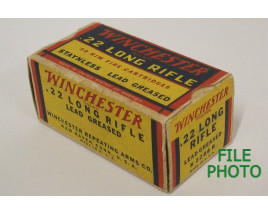 Winchester Staynless Lead Greased Box of 22 LR Ammunition Winchester Staynless Lead Greased Box of 22 LR Ammunition