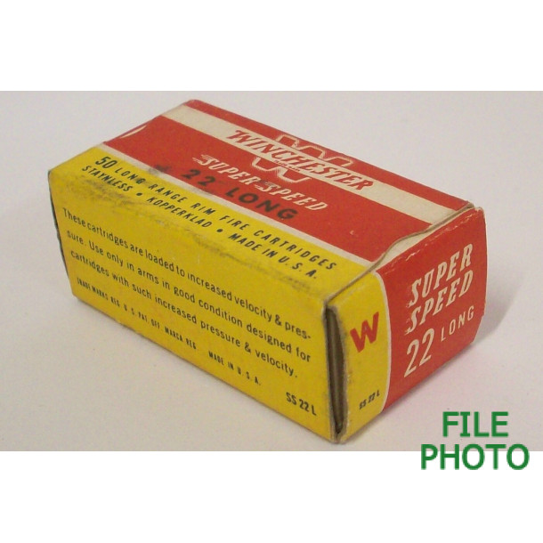 Winchester Super Speed Box of 22 Long Ammunition Winchester Super Speed Box of 22 Long Ammunition