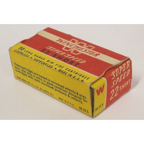 Winchester Super Speed Box of 22 Short Ammunition - Partial Box