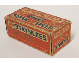Winchester Super Speed Staynless Box of 22 Long Ammunition - Hollow Point - Partial Box Winchester Super Speed Staynless Box of 22 Long Ammunition - Hollow Point - Partial Box