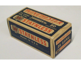 Winchester Staynless Box of 22 Long Ammunition Winchester Staynless Box of 22 Long Ammunition