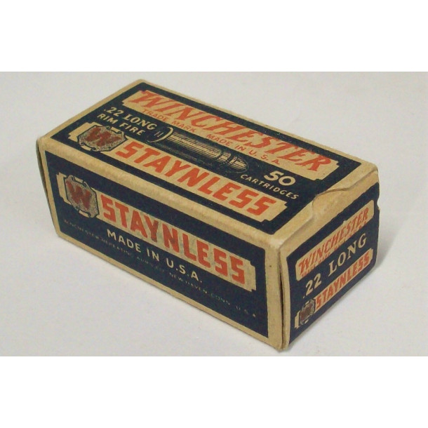 Winchester Staynless Box of 22 Long Ammunition Winchester Staynless Box of 22 Long Ammunition