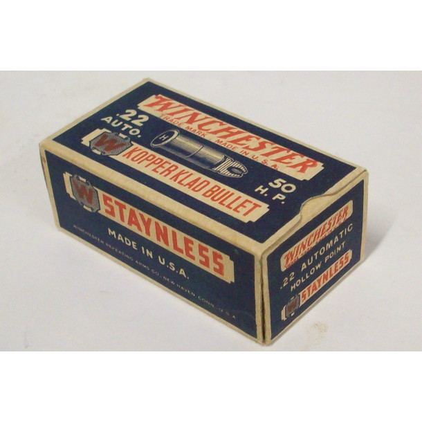 Winchester Staynless Kopper Klad Box of 22 Automatic Ammunition - Hollow Point