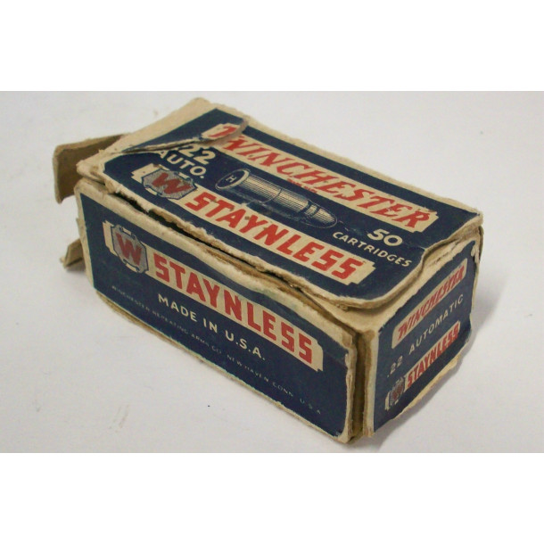 Winchester Staynless Box of 22 Automatic Ammunition - Partial Box