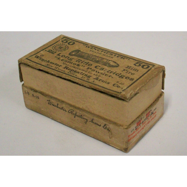 Winchester Lesmok Box of 22 LR Ammunition - Partial Box Winchester Lesmok Box of 22 LR Ammunition - Partial Box