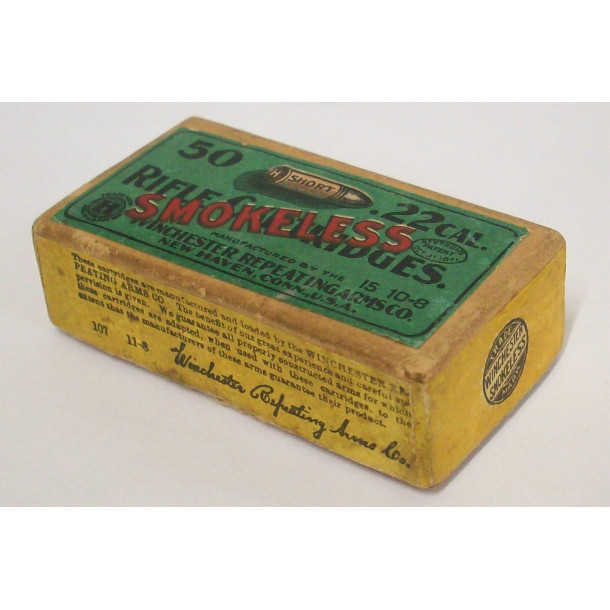 Winchester Smokeless Box of 22 Short Ammunition