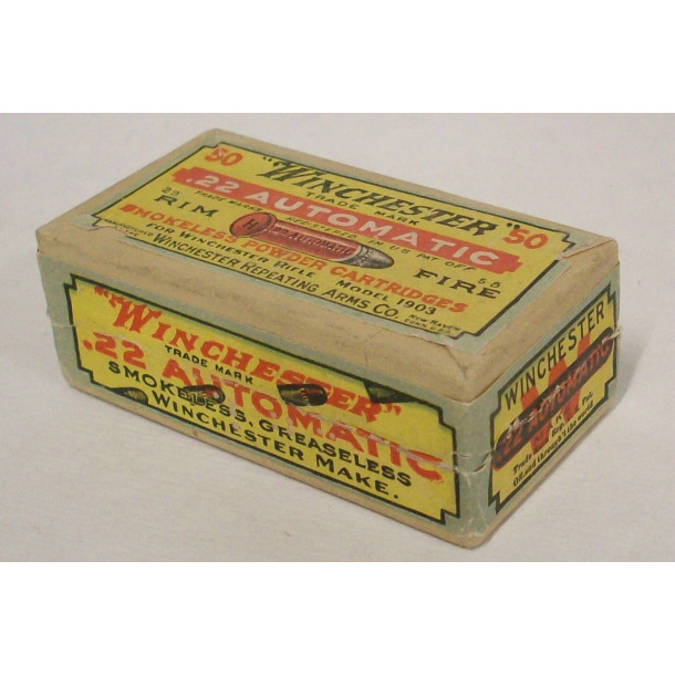 Winchester Smokeless Box of 22 Automatic Ammunition