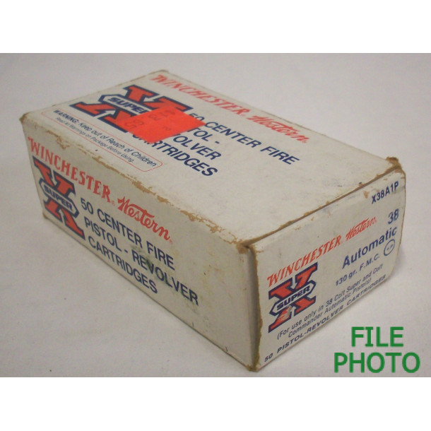 Winchester Western Box of 38 Automatic Ammunition - Partial