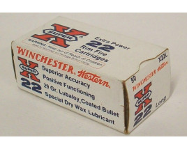 Winchester-Western Super-X Box of 22 Long Ammunition Winchester-Western Super-X Box of 22 Long Ammunition