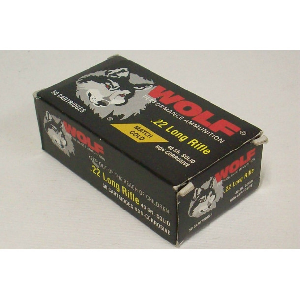 Wolf Match Gold Box of 22 LR Ammunition Wolf Match Gold Box of 22 LR Ammunition