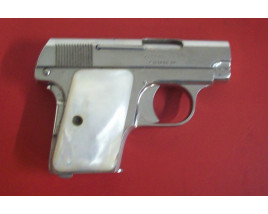 Colt Model 1908 Hammerless Vest Pocket Pistol in Nickel w/ Mother of Pearl Grips